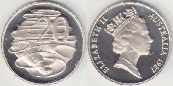 1987 Australia 20 Cents (Platypus-Proof) mint set only A004230
